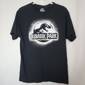 Jurassic Park‎ T-Rex Graphic Tee Black Retro Movie Dino Shirt Unisex Medium
